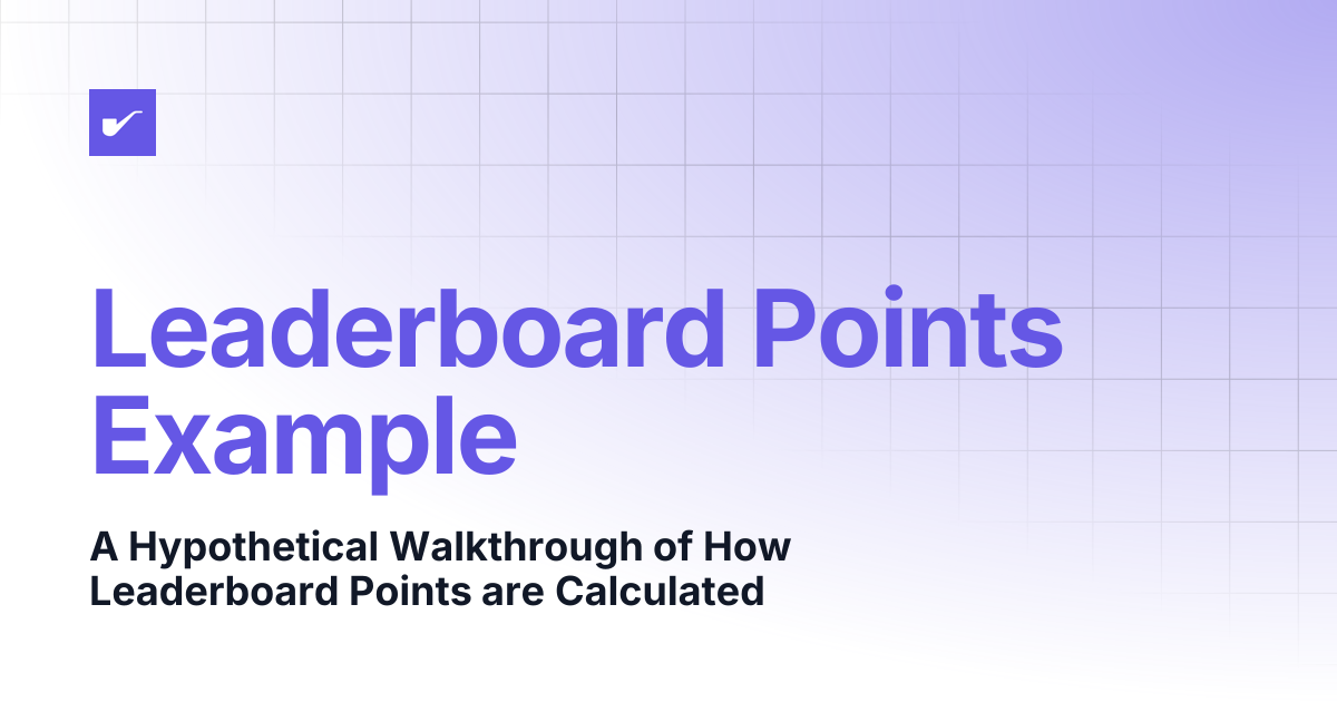 Leaderboard Points Example | Sherlock